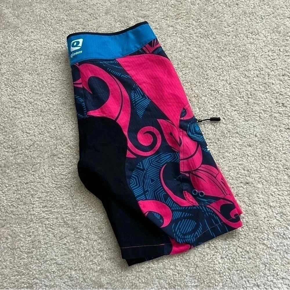 Qloom Silberhorn Bike Cycling Mountain Biking Shorts Pink Blue Women Sz Large